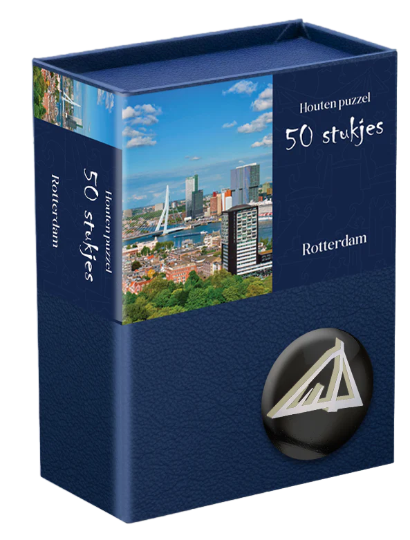 20% korting | Serie houten stedenpuzzels | 12 steden |3x Belgie + 9x Nederland | 50 stukjes per puzzel