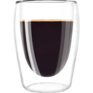MELITTA set van 2 borosilicaatglazen voor lange koffie 200 ml transparant